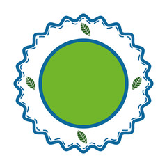 Ecology stamp emblem icon vector illustration graphic design