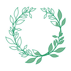 leaf around symbol icon vector illustration graphic design