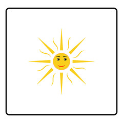 The sun sign on white background