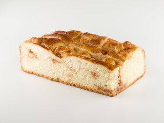 fresh cake with apple filling