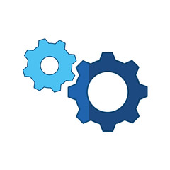 Gears machinery piece icon vector illustration graphic design