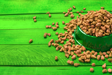 Dried food for dogs or cats.