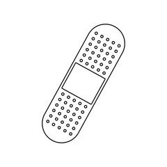 First aid medical plaster vector flat design.