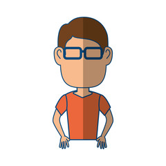 Guy cartoon profile icon vector illustration graphic design