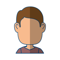 Guy cartoon profile icon vector illustration graphic design