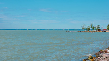 One of Europe's largest lakes - Balaton. Popular tourist tours from many continental countries....