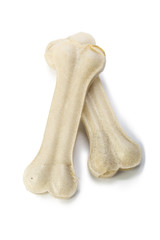 dog chew bones isolated on white background