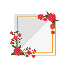 frame with flowers icon vector illustration graphic design