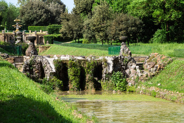 Water chanel from fontain Giglio in Villa Doria Pamphili at Via Aurelia Antica