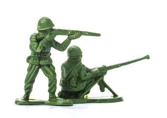 Naklejka premium Collection of traditional toy soldiers