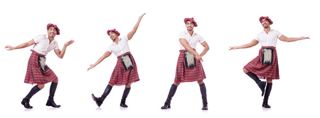 Scottish traditions concept with person wearing kilt