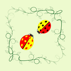 Ladybird in frame sign