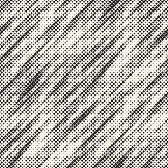 Modern Stylish Halftone Texture. Endless Abstract Background With Random Size Squares. Vector Seamless Chaotic Mosaic Pattern.