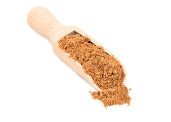Nutmeg powder in scoop