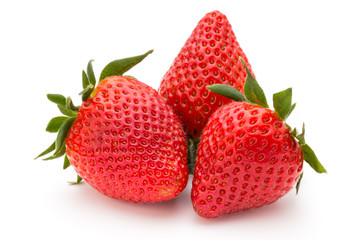 Strawberry isolated on white background. Fresh berry.