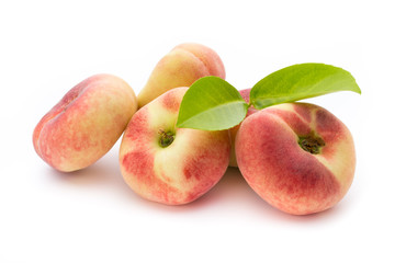 Peach. Fruit with isolated on white background.