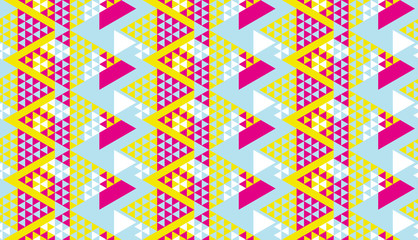 bright fun geometry seamless vector pattern for surface design. exotic geometric fabric sample. repeatable motif for wrapping paper, summer decor, party invitation.