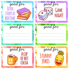 Printable kids coupons to use as a gift.