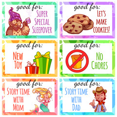 Printable kids coupons to use as a gift.