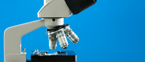 Subject table microscope and interchangeable lenses. Microscope is the main research tool in many scientific laboratories