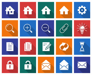Collection of square icons: User interface. Set #1