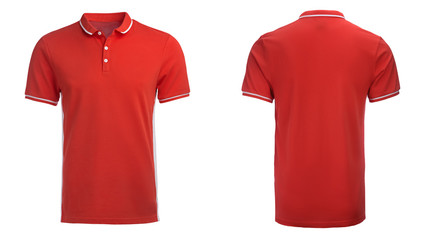 Red Polo shirt, clothes 
