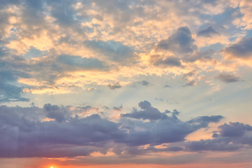 Beautiful evening sunset