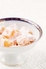 Grapefruit flavour turkish delights (rahat lokum)