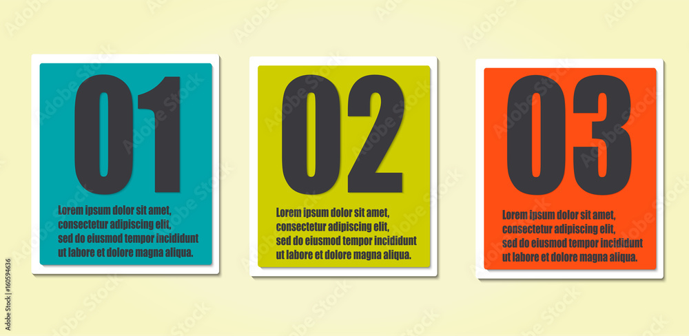 Poster price list, hosting plans and web boxes banners design. three tariffs. interface for the site. ui ux