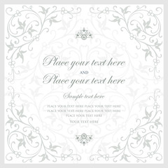 Invitation card vector design - vintage style