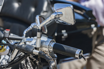 Fototapeta na wymiar Motorcycle touristic detail