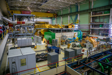 The machinery hall of Nuclear Power Plant