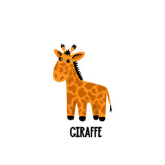 Logo toy giraffe. Object isolated on white background. Vector illustration