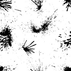 Seamless background from ink smudges. Vector background in hipster style.