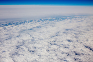 Above view of white clouds.