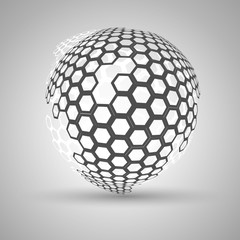Icon honeycomb vector Abstract background hexagon