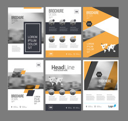 1061505 Six flyer marketing templates with photo, text and map