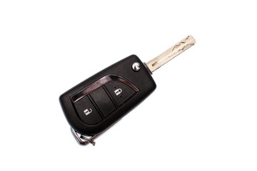 Car key with buttons isolated on white background