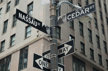 Fototapeta na wymiar Street Signs in New York City