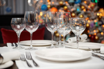 Place setting in a restaurant