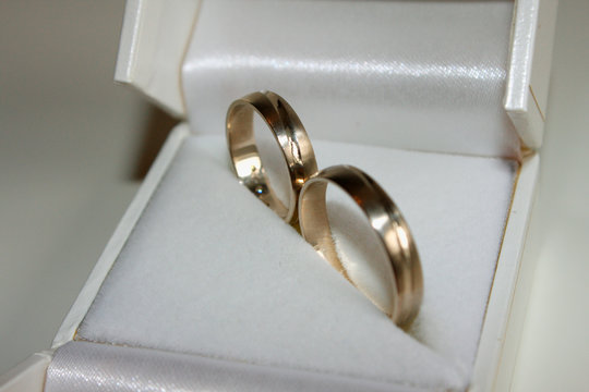 wedding rings isolated on white
