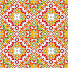 bright rainbow  seamless pattern  in country style