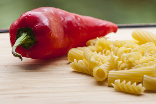 Italian Pasta And Red Pepper