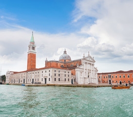 Fototapeta na wymiar San Giorgio Maggiore island view from water, Venice