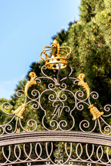 Detalle entrada Jardines Sabatini de Madrid