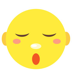 Smiley sleeps. Icons on a white background. 