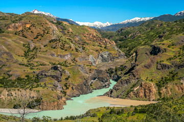 River confluence in Patagonia