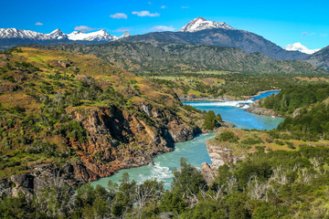 Fototapeta na wymiar River confluence in Patagonia