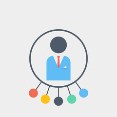 business development icon flat stock vector illustration