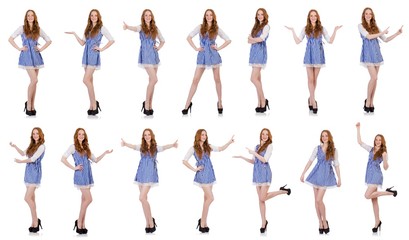 Obraz premium Young woman in fashion concept